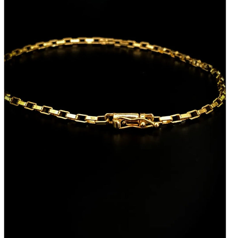 PULSEIRA VENEZIANA 3MM FECHO BOMBA 4,0G BANHADA A OURO 18K