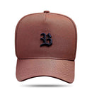 Boné Snapback Basic Marrom Chocolate Logo Preto