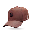 Boné Snapback Basic Marrom Chocolate Logo Preto
