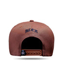 Boné Snapback Basic Marrom Chocolate Logo Preto