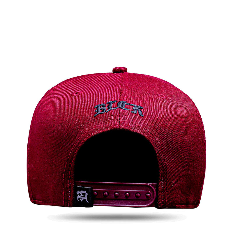 Boné Snapback Basic Vinho Logo Preto